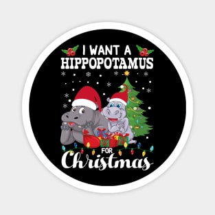 I Want A Hippopotamus For Christmas Couple Hippo Lovers Magnet